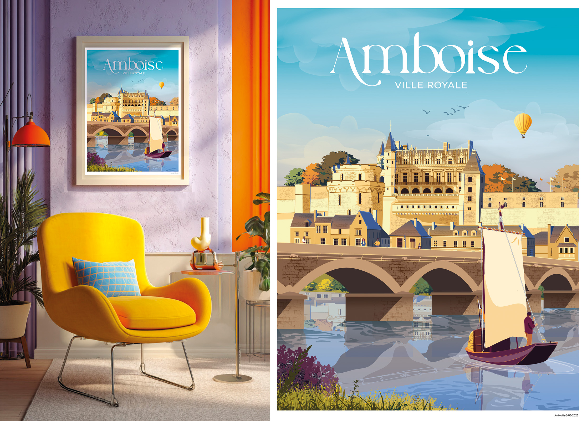 Affiche Amboise Loire Vintage – Image 3