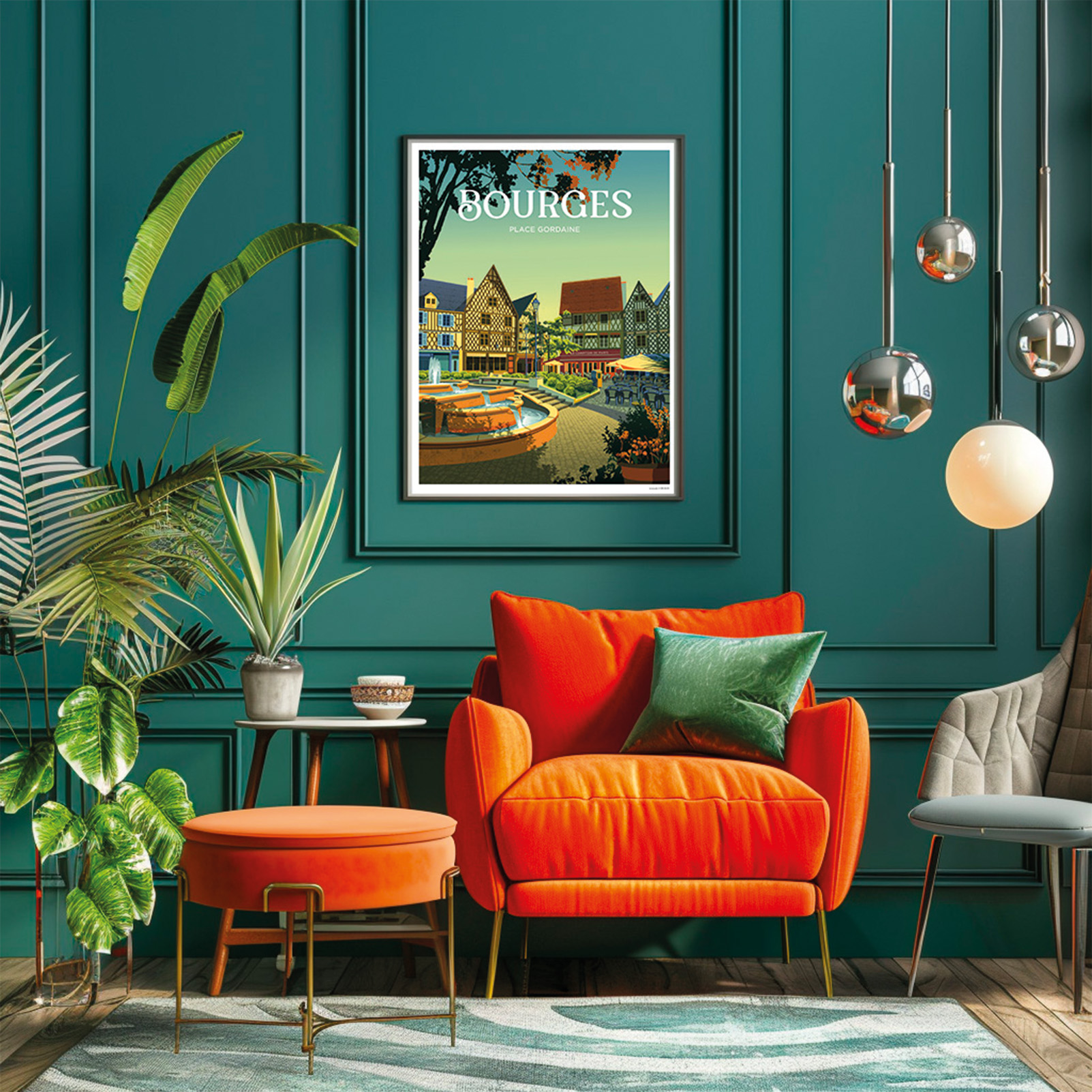 Affiche Bourges - Place Gordaine – Image 3