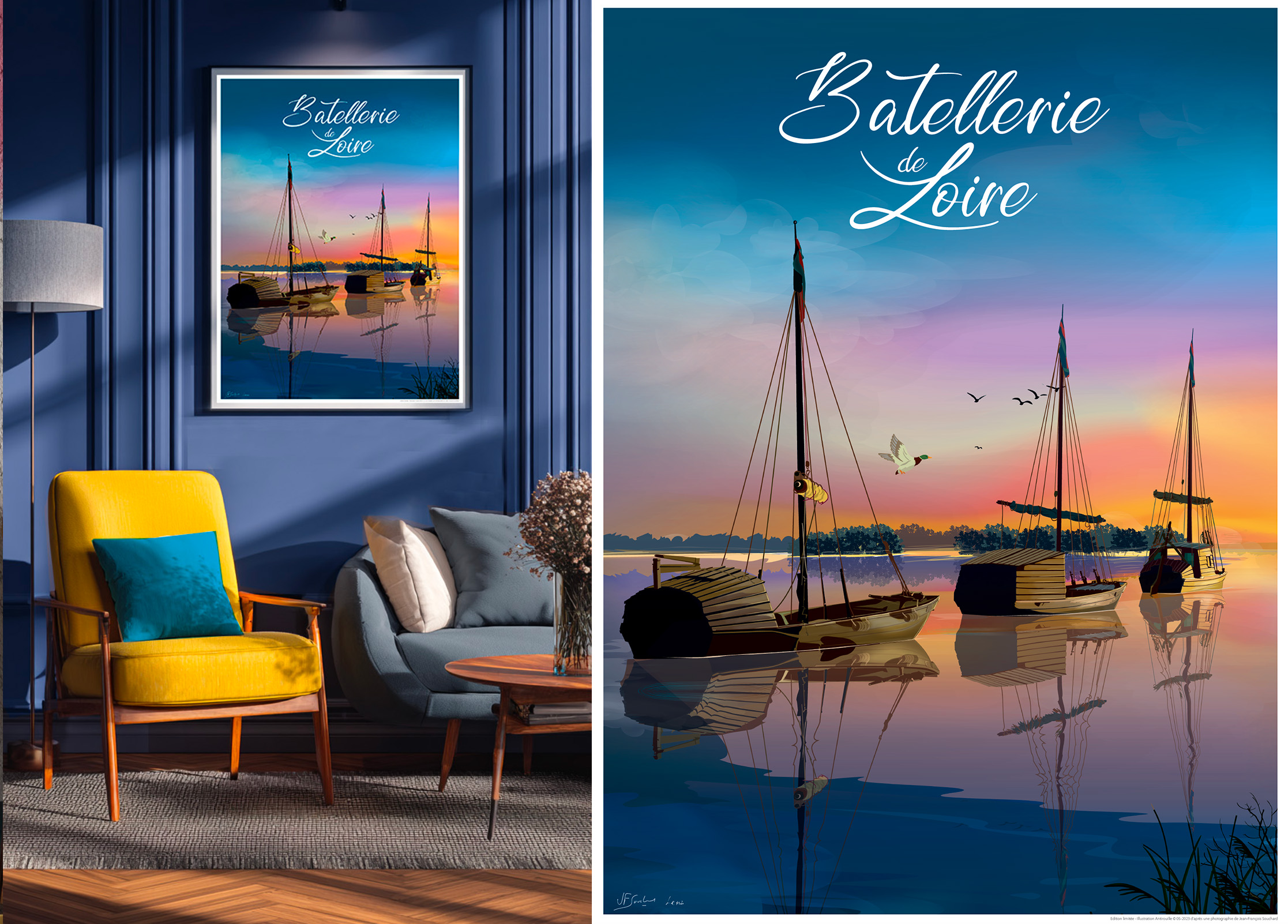 Affiche Batellerie de Loire – Image 2