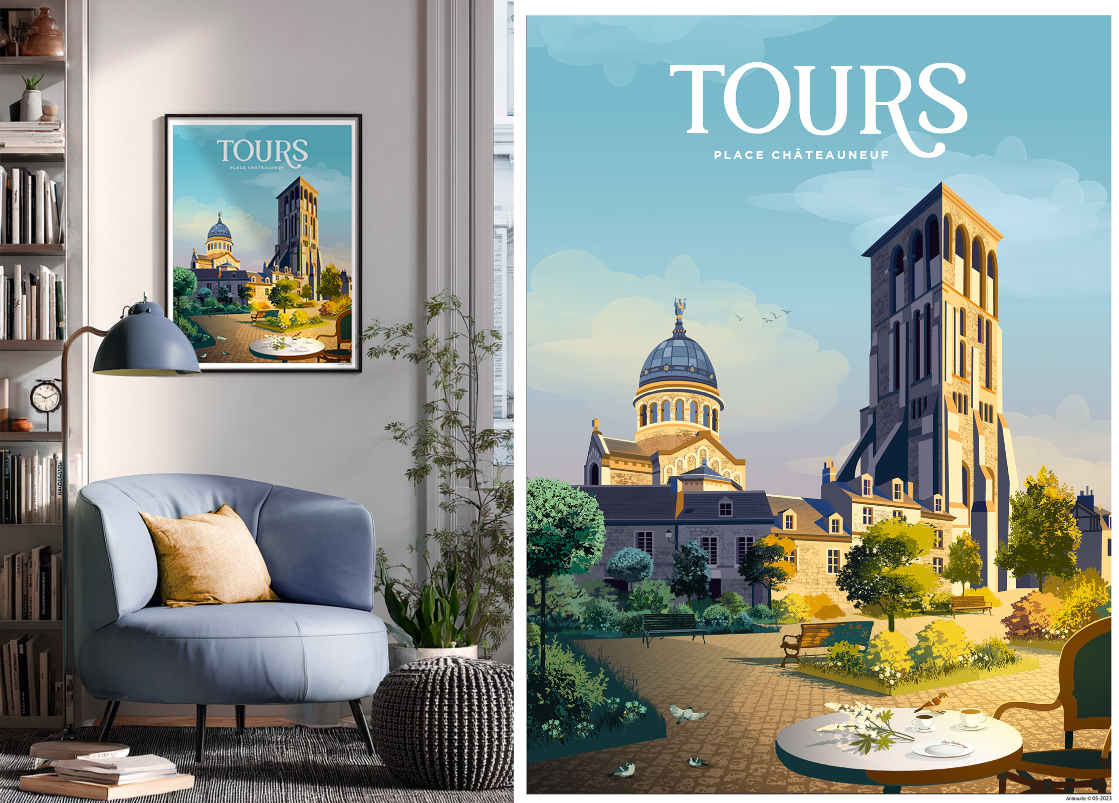Affiche Tours - Place Chateauneuf – Image 2