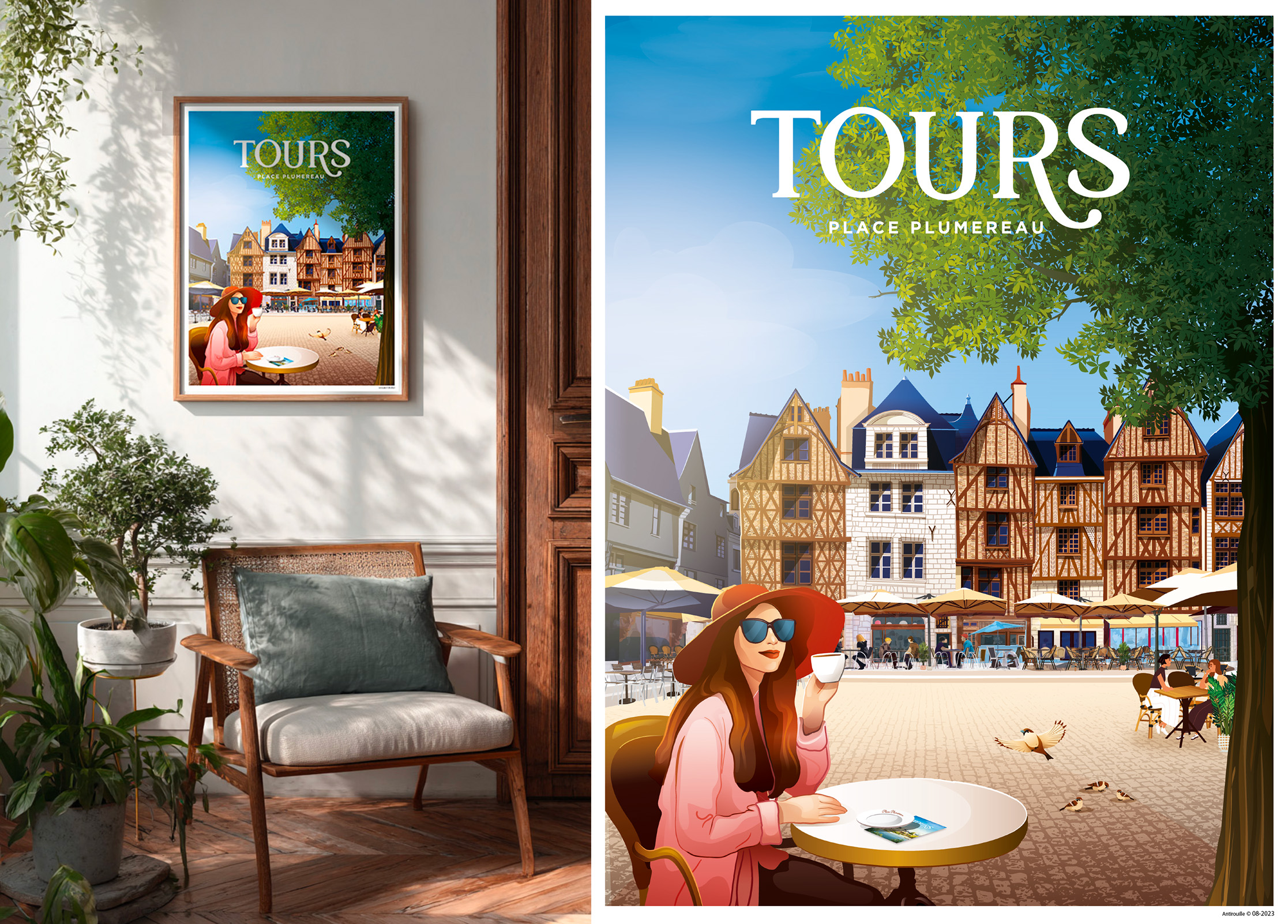 Affiche Tours - Place Plumereau – Image 2