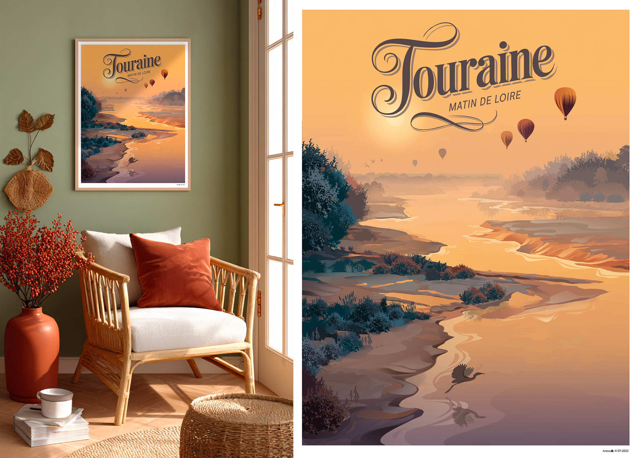Affiche Matin de Loire les mongolfières – Image 2