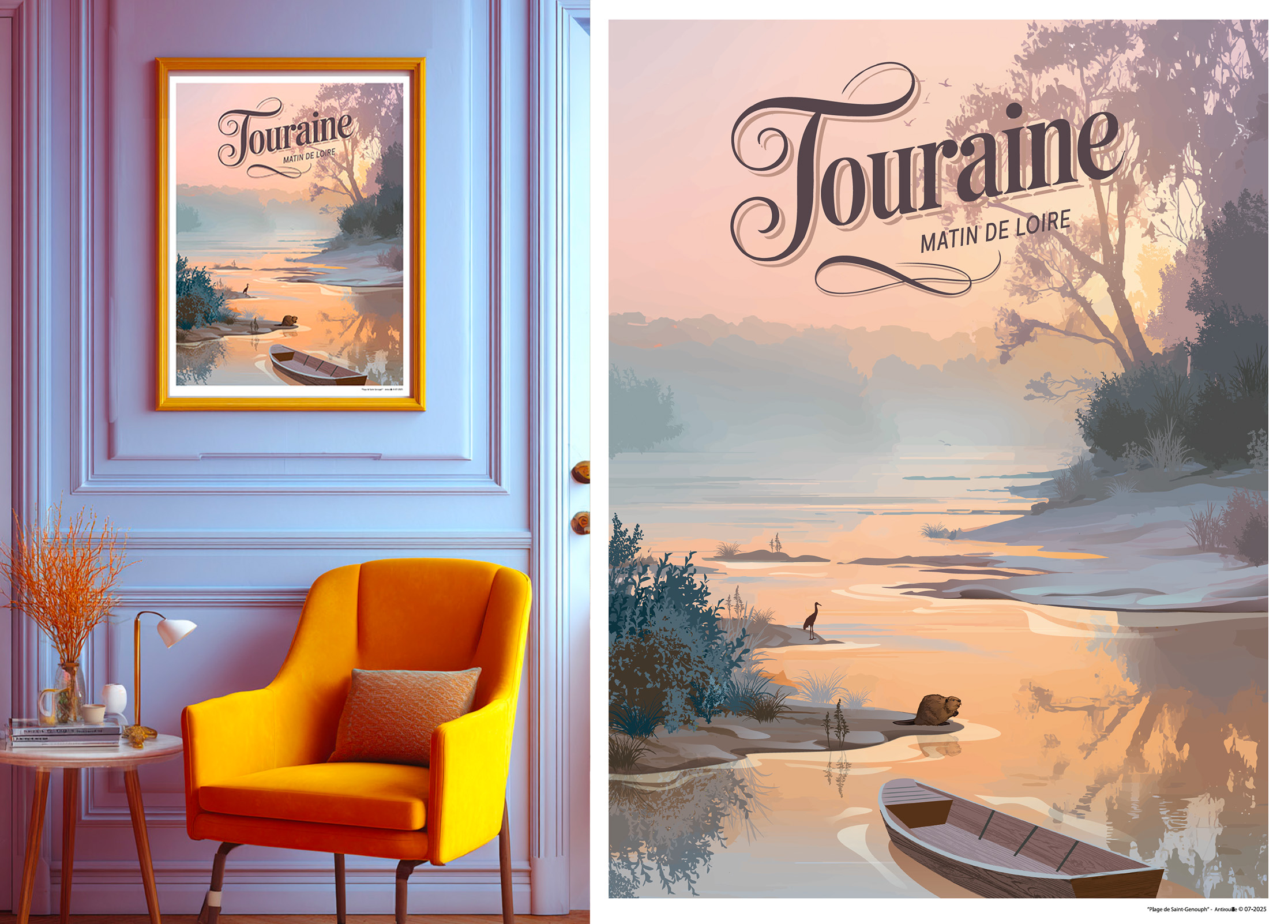 Affiche Matin de Loire La barque – Image 2
