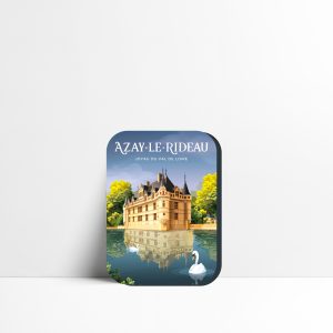 Magnet du château d'Azay-le-Rideau reflété dans les eaux de l'Indre