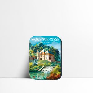Magnet Pocé-sur-Cisse, château et cours d'eau