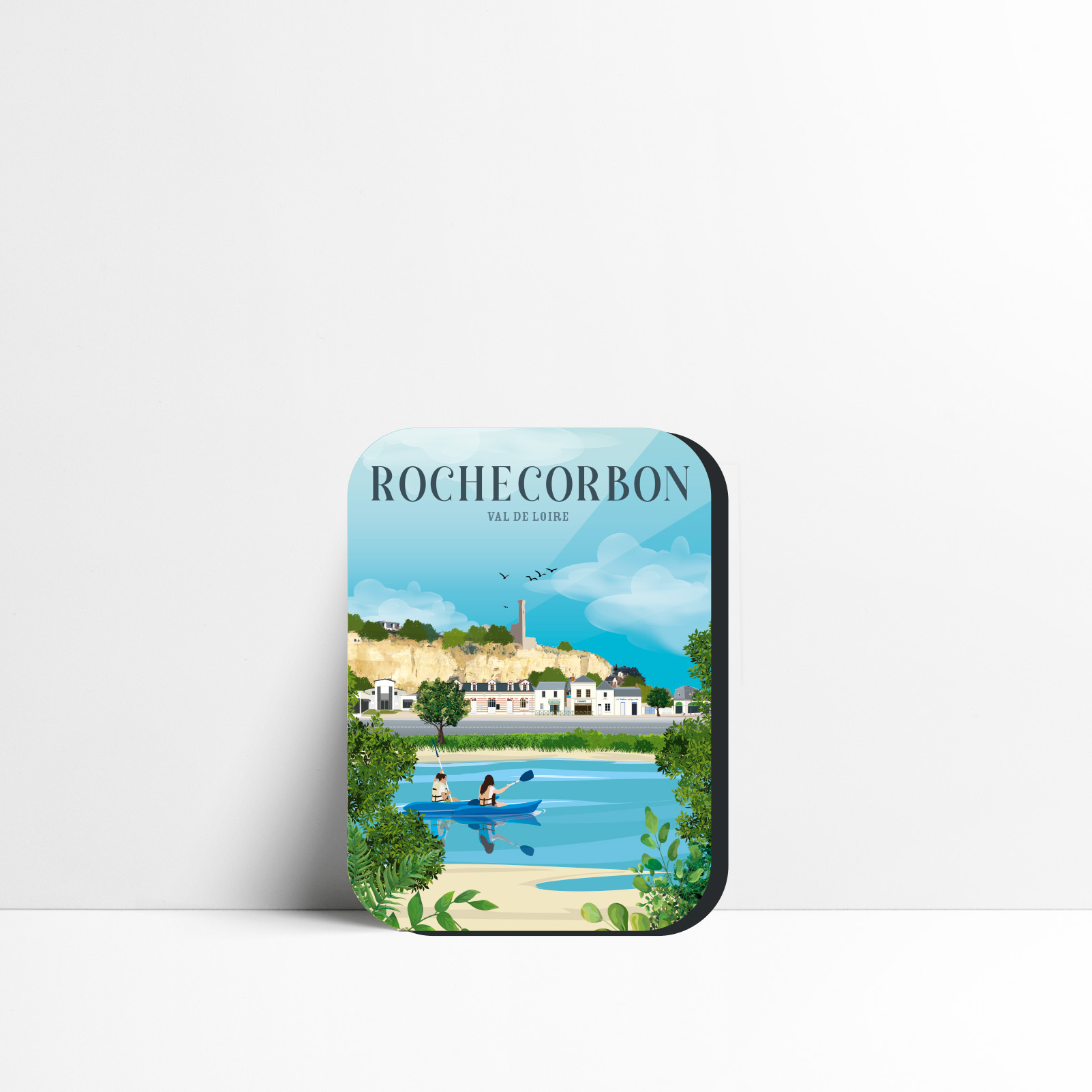 Magnet Rochecorbon été, village troglodytique et Loire