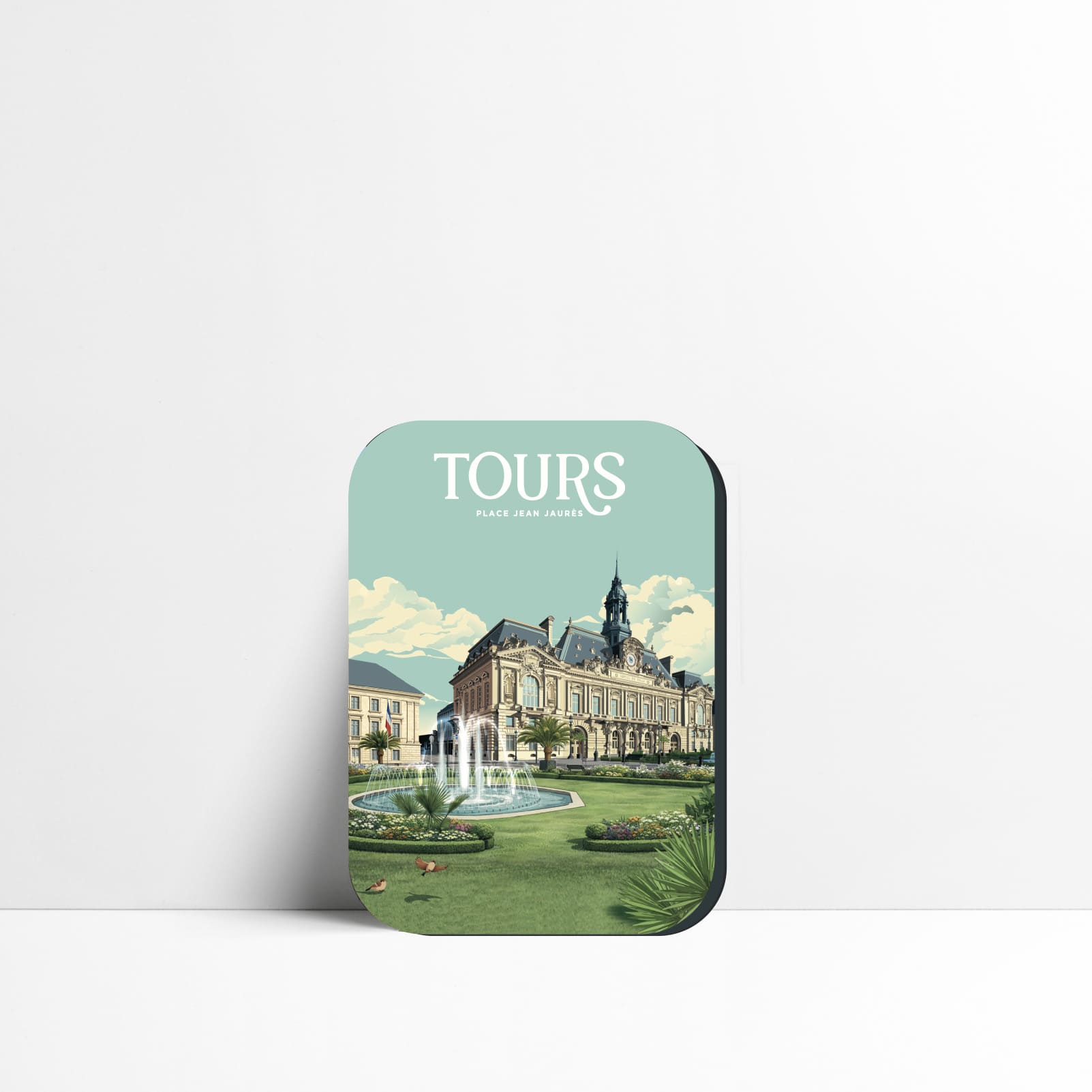 Magnet Tours la place Jean Jaurès, fontaines et Hôtel de Ville