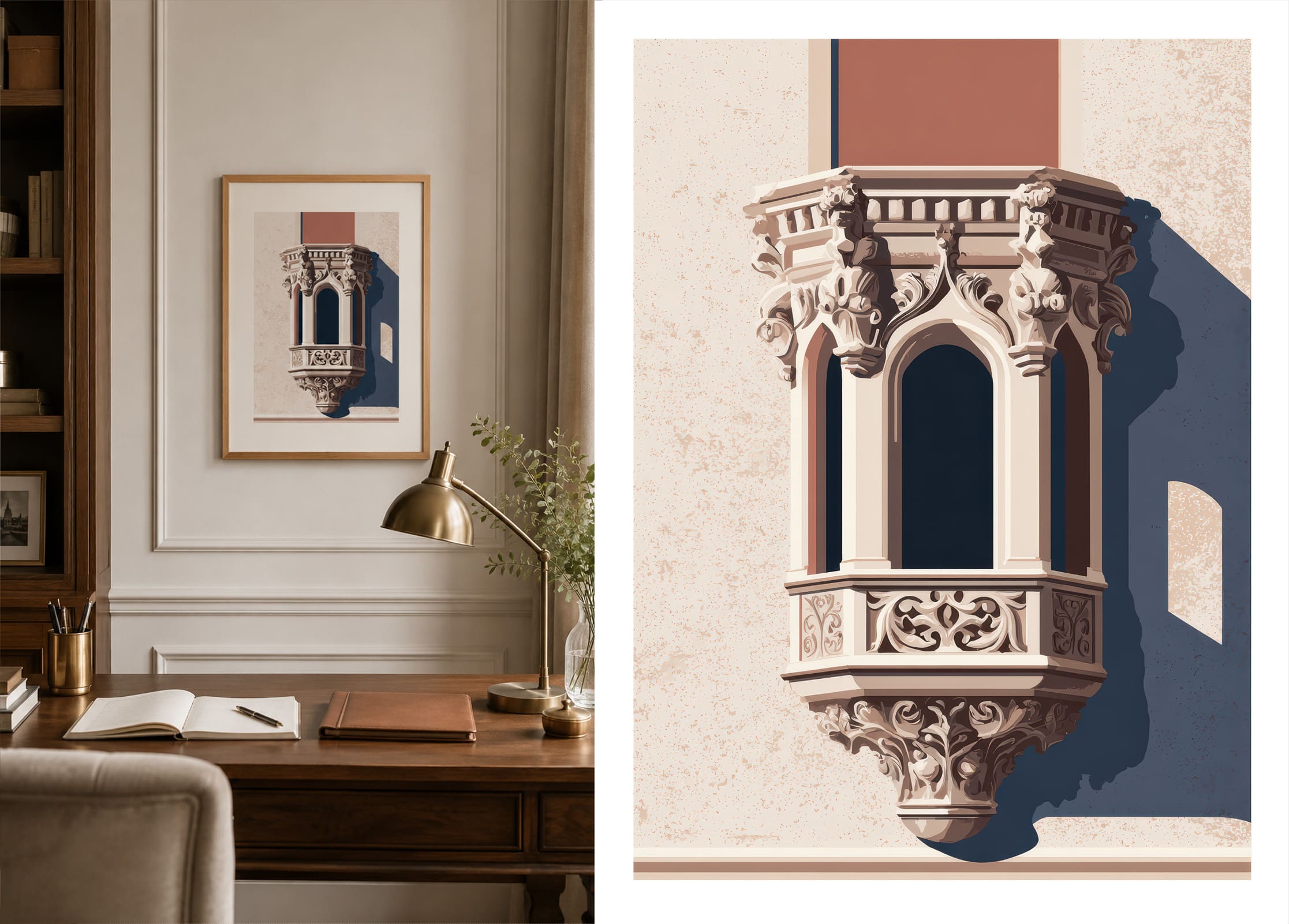 Affiche Architecture Le Balcon Rose – Image 2