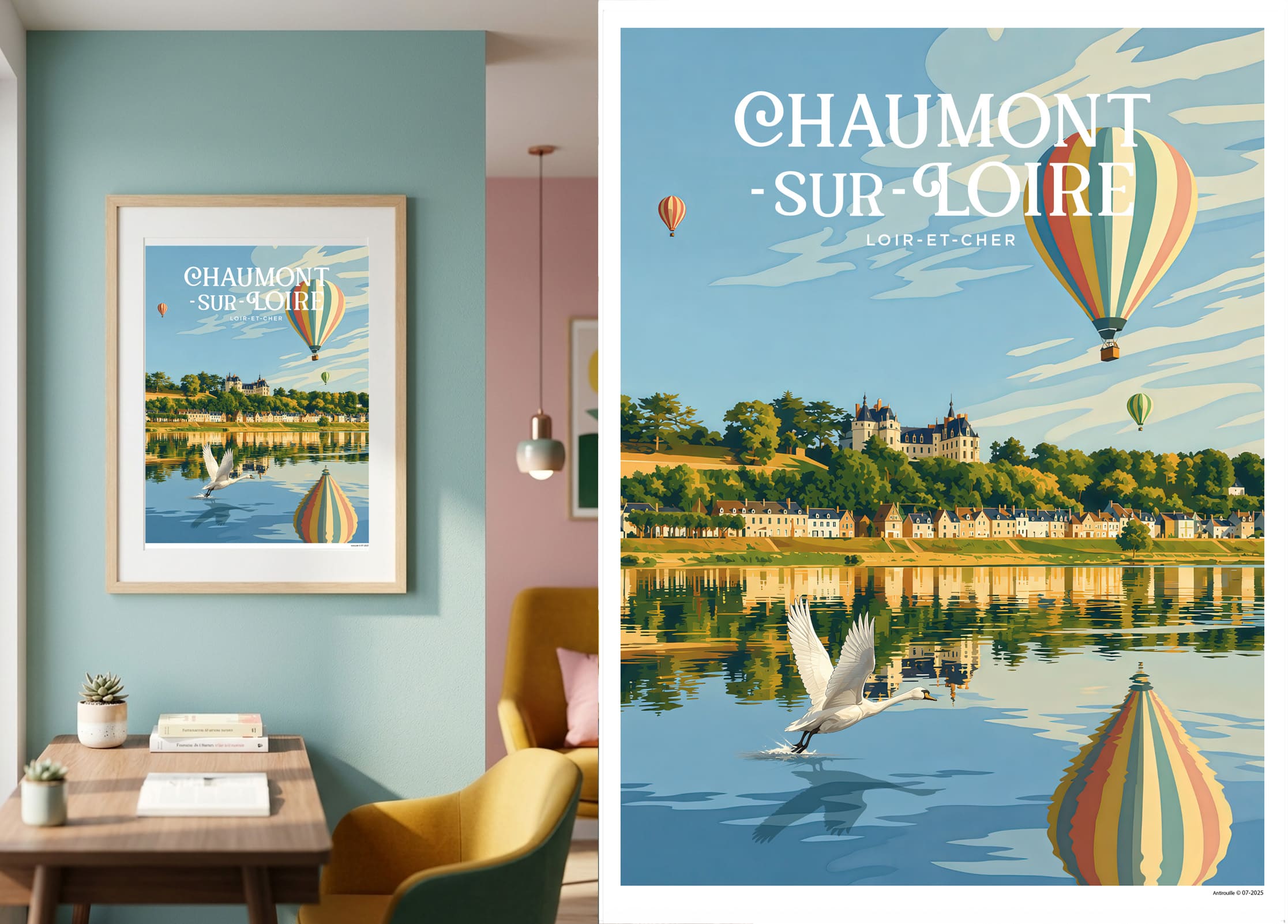 Affiche Chaumont sur loire mongolfieres – Image 2