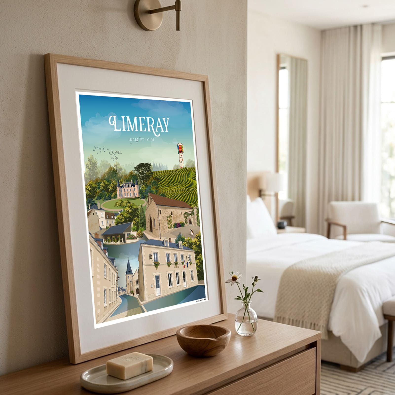 Affiche de la commune de Limeray commune viticole