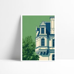 Affiche architecture L'Avant-corps, élément saillant de façade classique