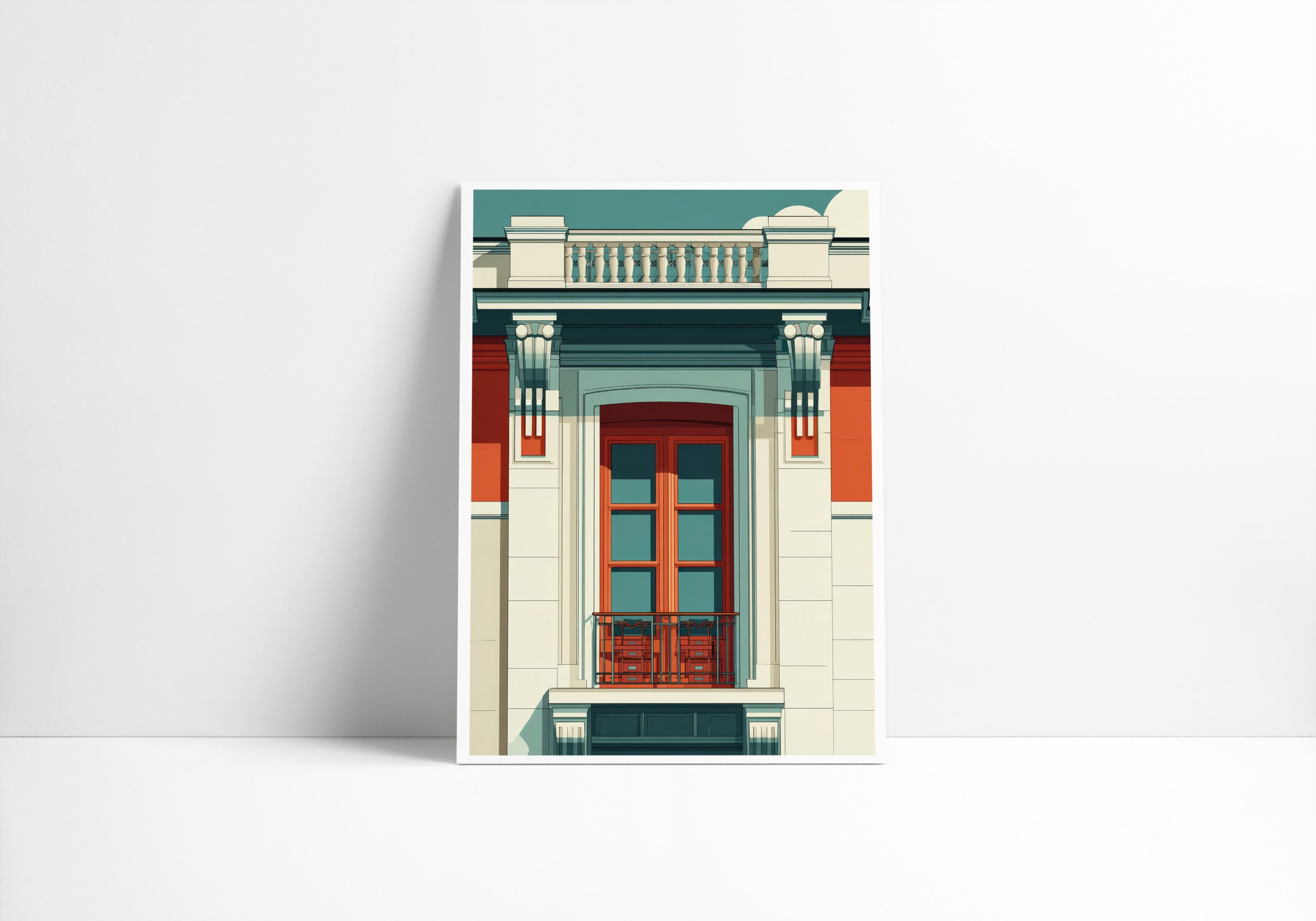 Affiche architecture La Fenêtre, façade du patrimoine Centre-Val de Loire